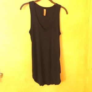 Navy Deep Scoop Neck Tank Top XS